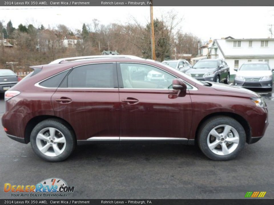 2014 Lexus RX 350 AWD Claret Mica / Parchment Photo #5