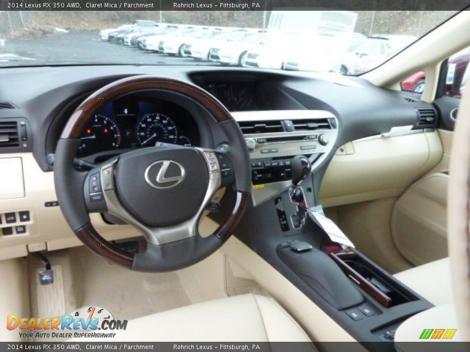 2014 Lexus RX 350 AWD Claret Mica / Parchment Photo #12