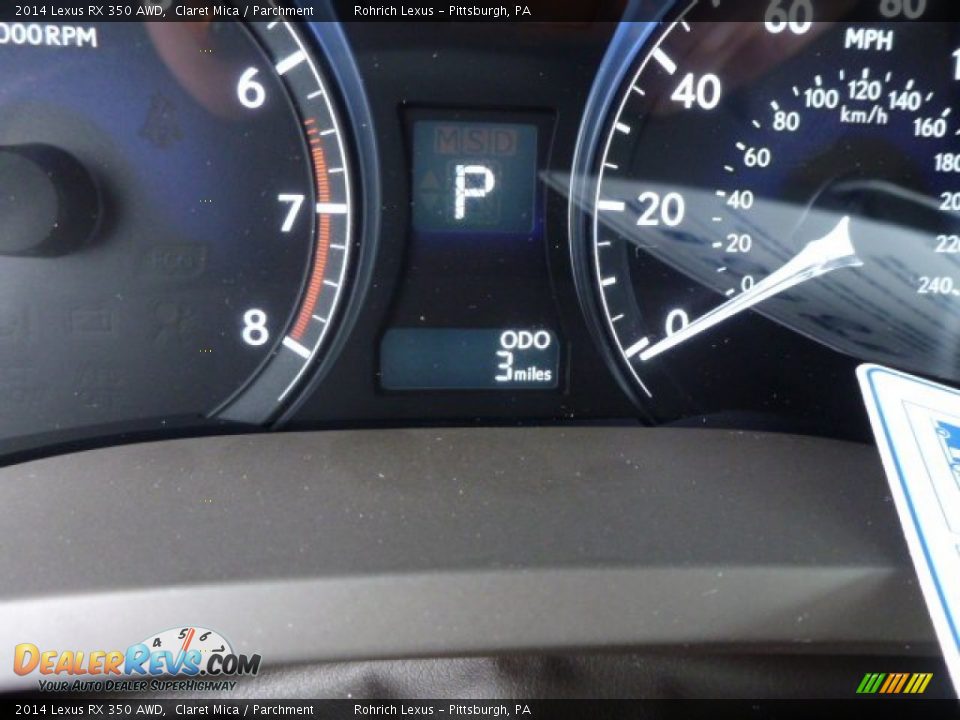 2014 Lexus RX 350 AWD Claret Mica / Parchment Photo #19