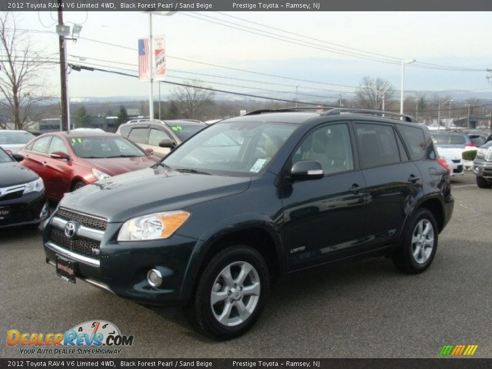 2012 Toyota RAV4 V6 Limited 4WD Black Forest Pearl / Sand Beige Photo #3