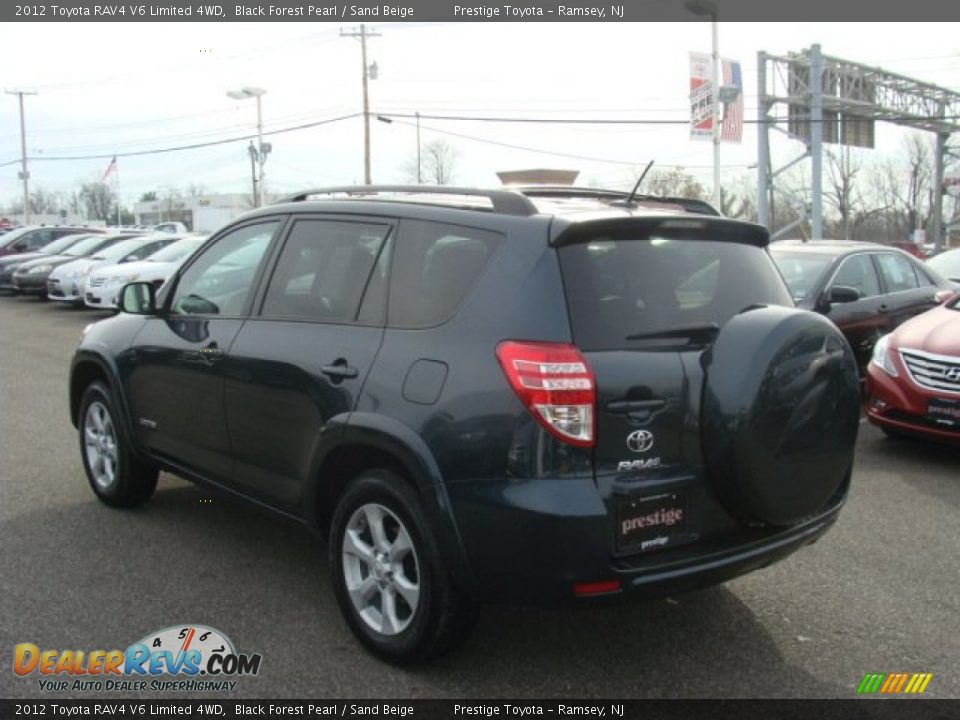 2012 Toyota RAV4 V6 Limited 4WD Black Forest Pearl / Sand Beige Photo #4