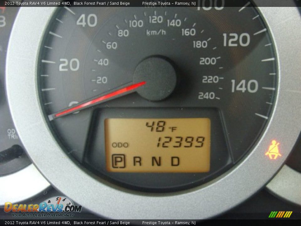 2012 Toyota RAV4 V6 Limited 4WD Black Forest Pearl / Sand Beige Photo #10