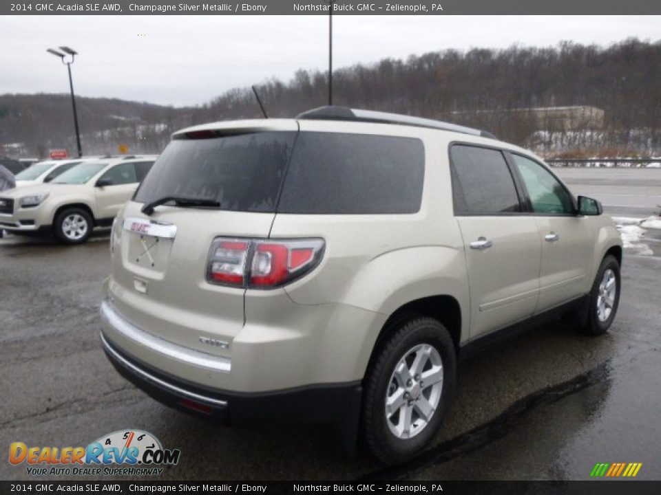 2014 GMC Acadia SLE AWD Champagne Silver Metallic / Ebony Photo #5