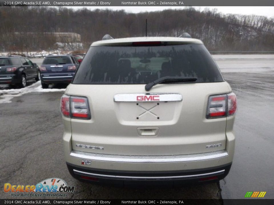 2014 GMC Acadia SLE AWD Champagne Silver Metallic / Ebony Photo #6
