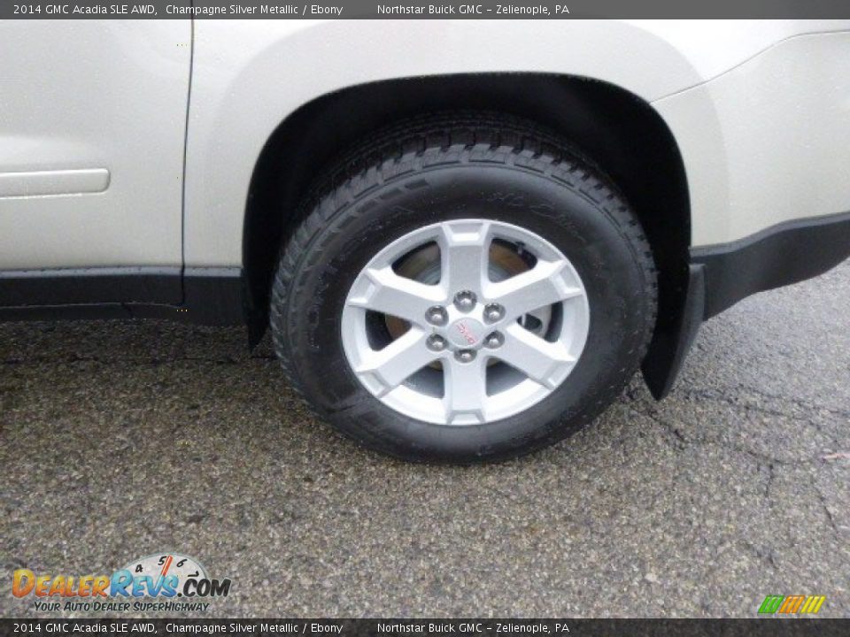 2014 GMC Acadia SLE AWD Champagne Silver Metallic / Ebony Photo #9