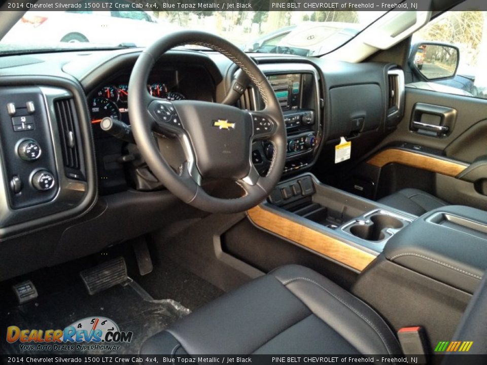 2014 Chevrolet Silverado 1500 LTZ Crew Cab 4x4 Blue Topaz Metallic / Jet Black Photo #7
