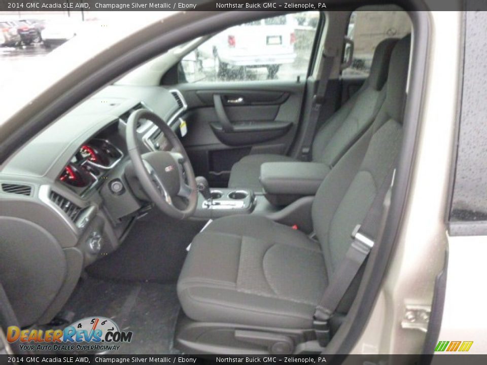 2014 GMC Acadia SLE AWD Champagne Silver Metallic / Ebony Photo #10