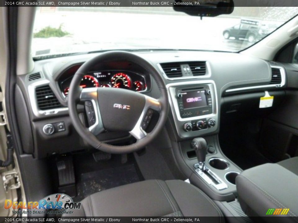 2014 GMC Acadia SLE AWD Champagne Silver Metallic / Ebony Photo #13