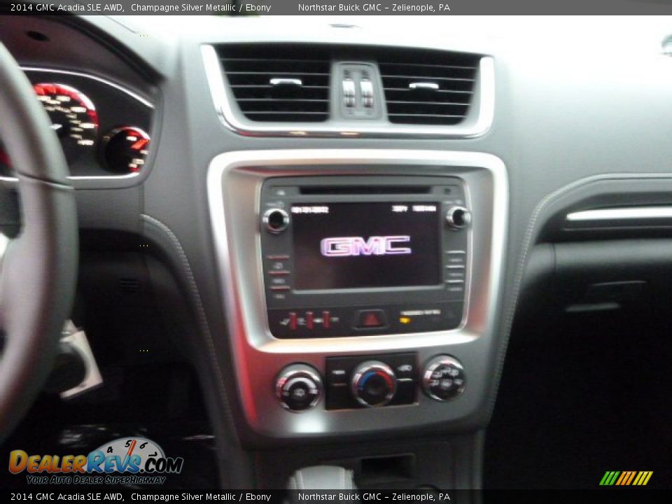 2014 GMC Acadia SLE AWD Champagne Silver Metallic / Ebony Photo #15