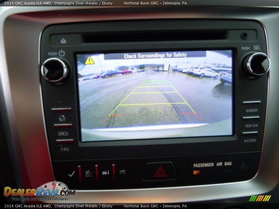 2014 GMC Acadia SLE AWD Champagne Silver Metallic / Ebony Photo #16
