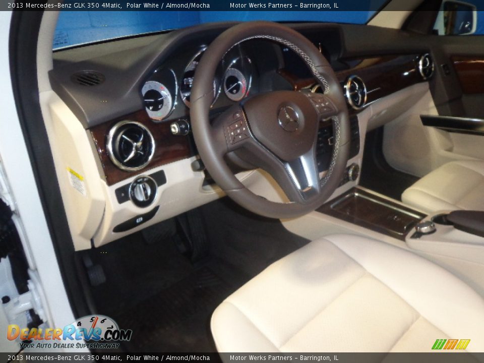 2013 Mercedes-Benz GLK 350 4Matic Polar White / Almond/Mocha Photo #12