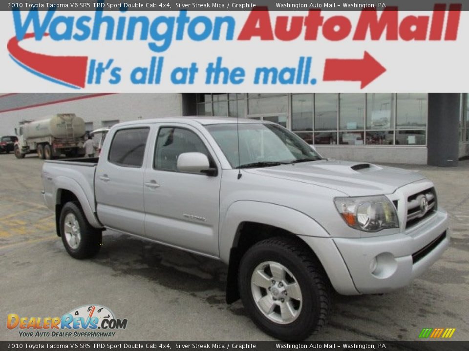 2010 Toyota Tacoma V6 SR5 TRD Sport Double Cab 4x4 Silver Streak Mica / Graphite Photo #1