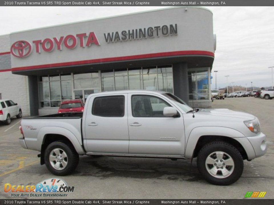 2010 Toyota Tacoma V6 SR5 TRD Sport Double Cab 4x4 Silver Streak Mica / Graphite Photo #2