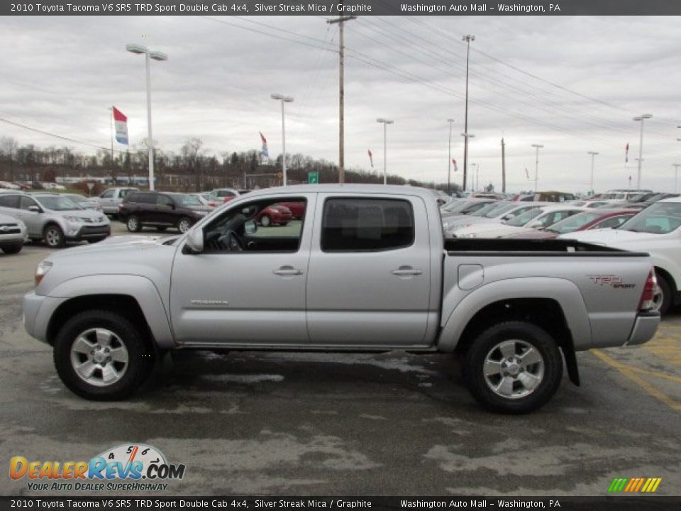 2010 Toyota Tacoma V6 SR5 TRD Sport Double Cab 4x4 Silver Streak Mica / Graphite Photo #6