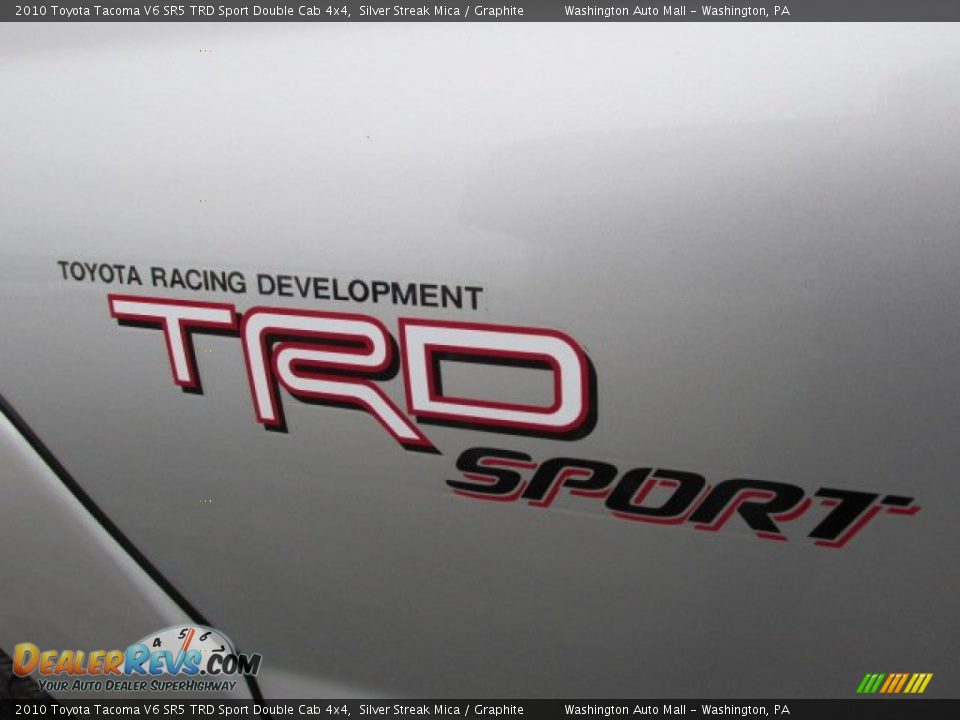 2010 Toyota Tacoma V6 SR5 TRD Sport Double Cab 4x4 Silver Streak Mica / Graphite Photo #10