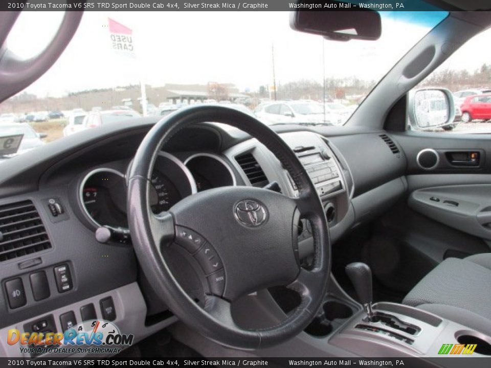 2010 Toyota Tacoma V6 SR5 TRD Sport Double Cab 4x4 Silver Streak Mica / Graphite Photo #11