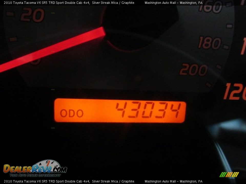 2010 Toyota Tacoma V6 SR5 TRD Sport Double Cab 4x4 Silver Streak Mica / Graphite Photo #20