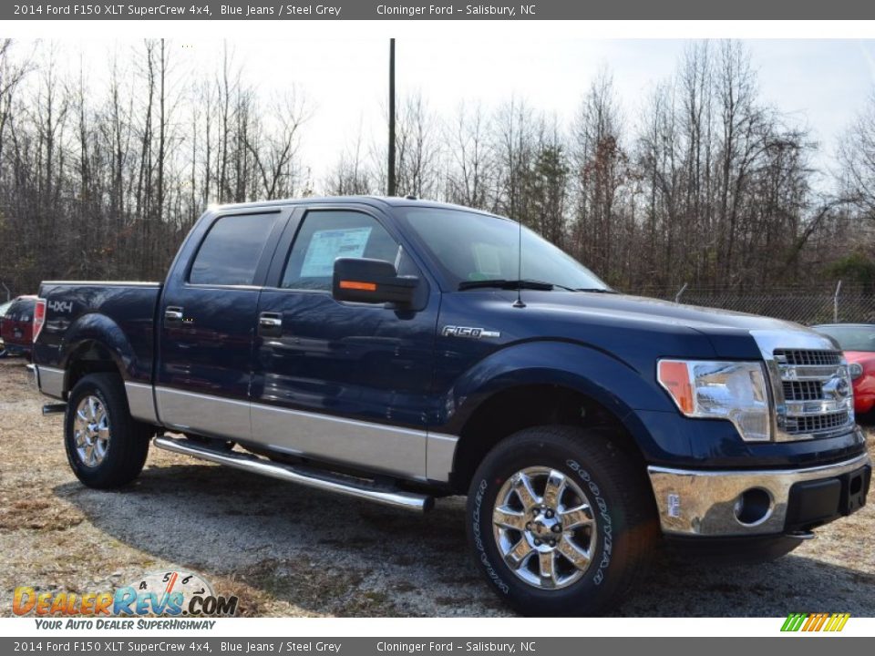 2014 Ford F150 XLT SuperCrew 4x4 Blue Jeans / Steel Grey Photo #1