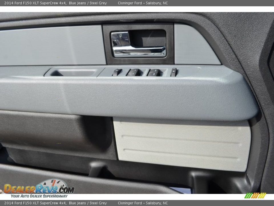 2014 Ford F150 XLT SuperCrew 4x4 Blue Jeans / Steel Grey Photo #4