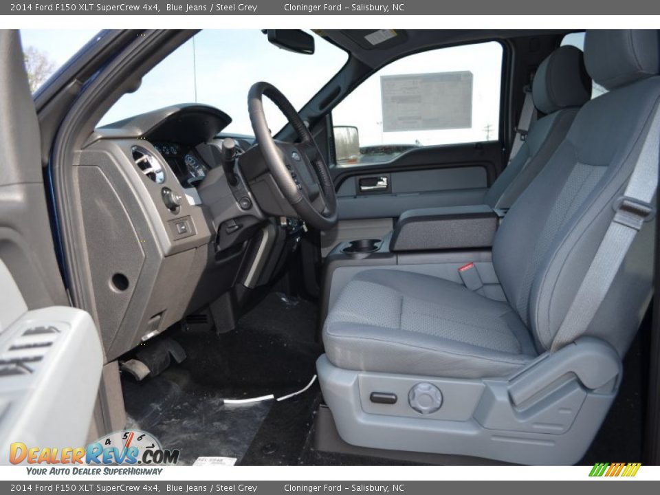 2014 Ford F150 XLT SuperCrew 4x4 Blue Jeans / Steel Grey Photo #5