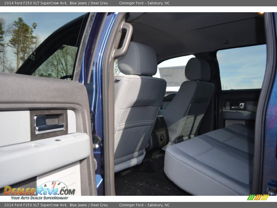 2014 Ford F150 XLT SuperCrew 4x4 Blue Jeans / Steel Grey Photo #7