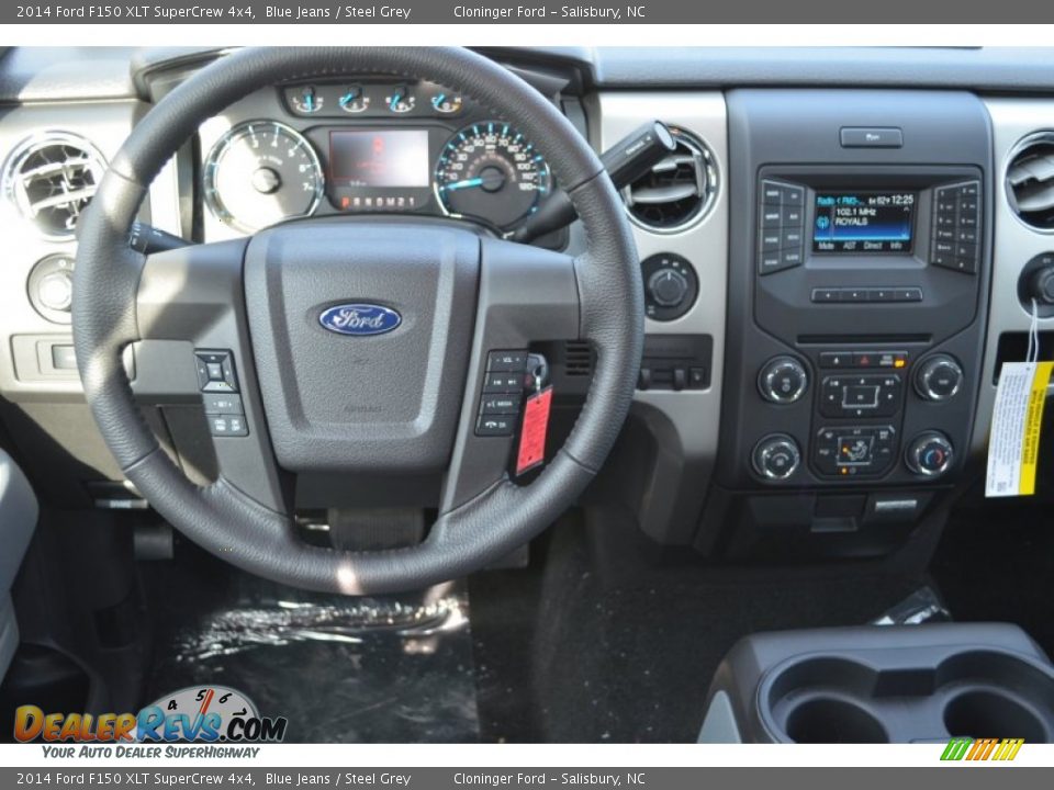 2014 Ford F150 XLT SuperCrew 4x4 Blue Jeans / Steel Grey Photo #11