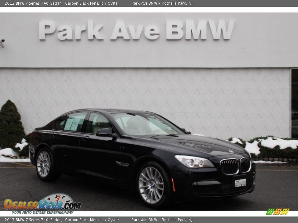 2013 BMW 7 Series 740i Sedan Carbon Black Metallic / Oyster Photo #1