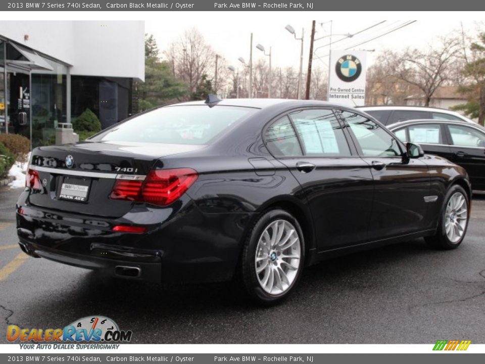 2013 BMW 7 Series 740i Sedan Carbon Black Metallic / Oyster Photo #3