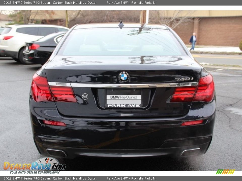2013 BMW 7 Series 740i Sedan Carbon Black Metallic / Oyster Photo #4