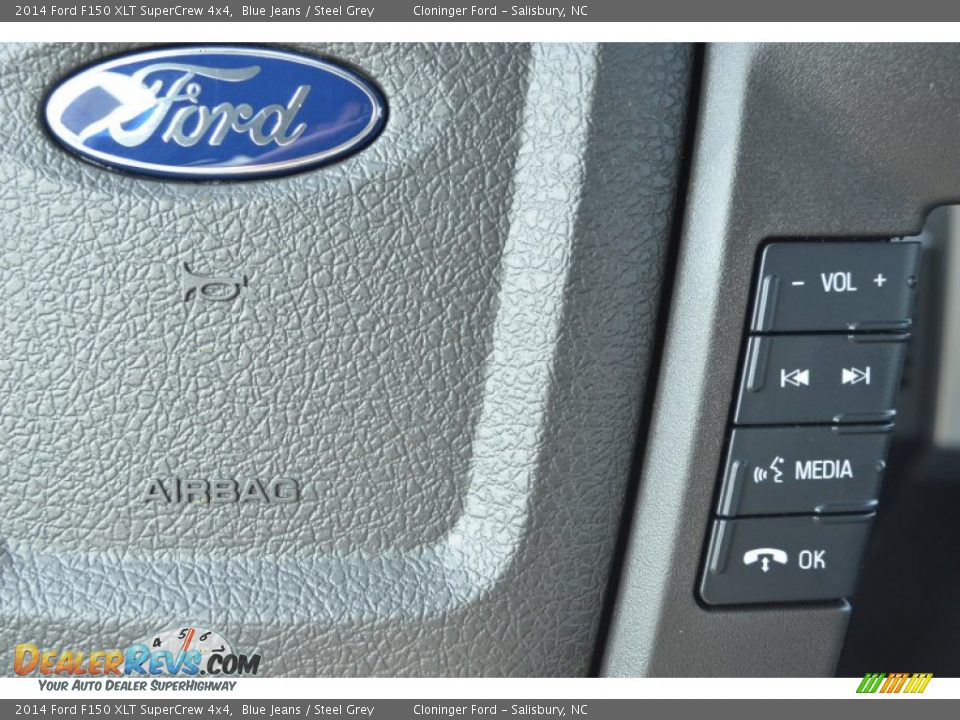 2014 Ford F150 XLT SuperCrew 4x4 Blue Jeans / Steel Grey Photo #21