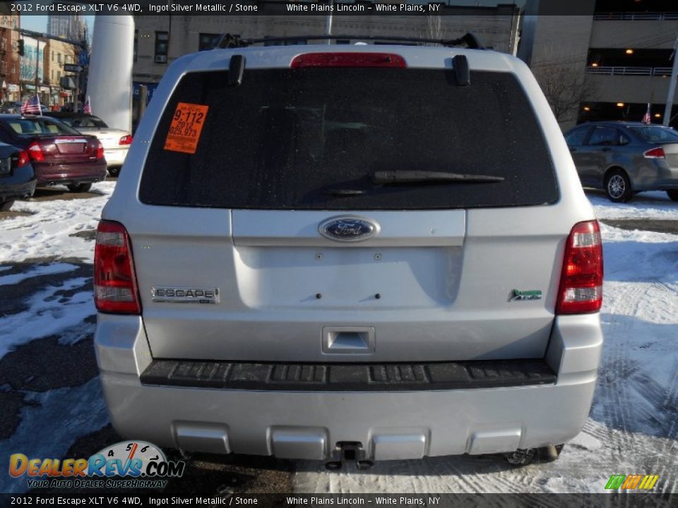 2012 Ford Escape XLT V6 4WD Ingot Silver Metallic / Stone Photo #4