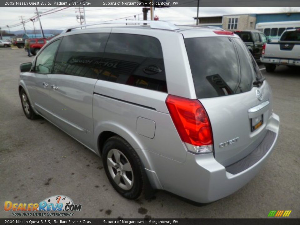2009 Nissan Quest 3.5 S Radiant Silver / Gray Photo #9
