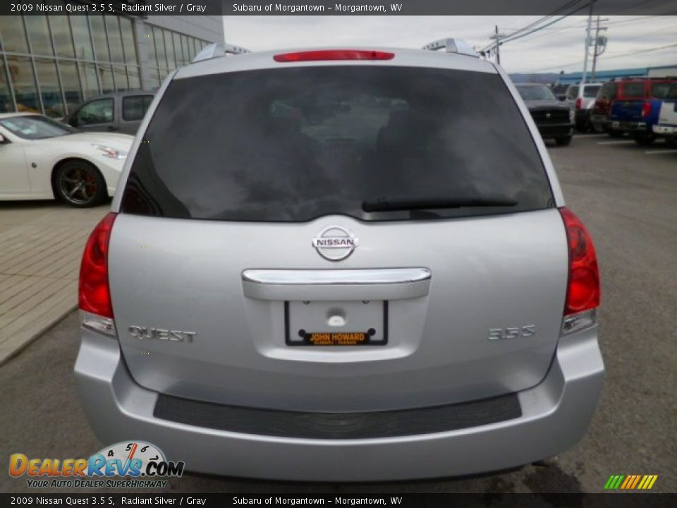 2009 Nissan Quest 3.5 S Radiant Silver / Gray Photo #10