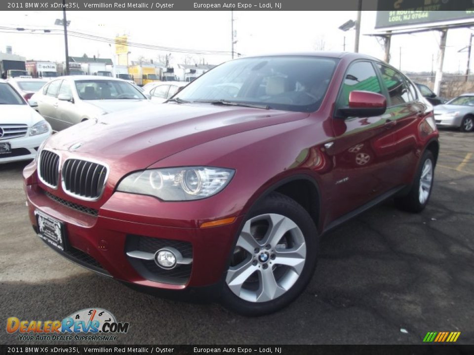 2011 BMW X6 xDrive35i Vermillion Red Metallic / Oyster Photo #1