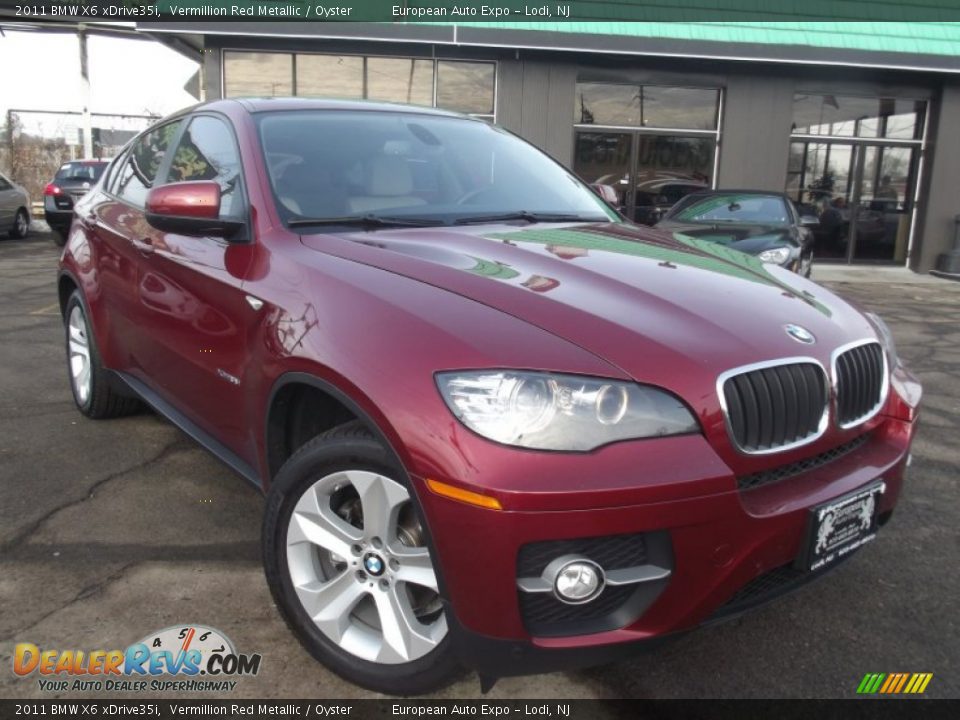 2011 BMW X6 xDrive35i Vermillion Red Metallic / Oyster Photo #2