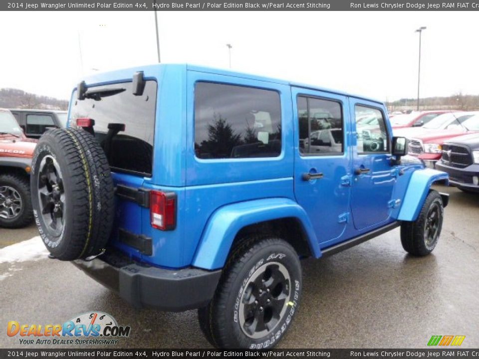 2014 Jeep Wrangler Unlimited Polar Edition 4x4 Hydro Blue Pearl / Polar Edition Black w/Pearl Accent Stitching Photo #6