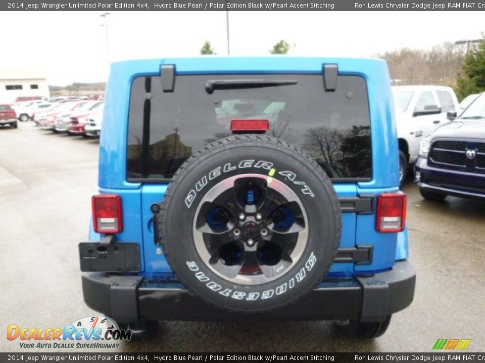 2014 Jeep Wrangler Unlimited Polar Edition 4x4 Hydro Blue Pearl / Polar Edition Black w/Pearl Accent Stitching Photo #7