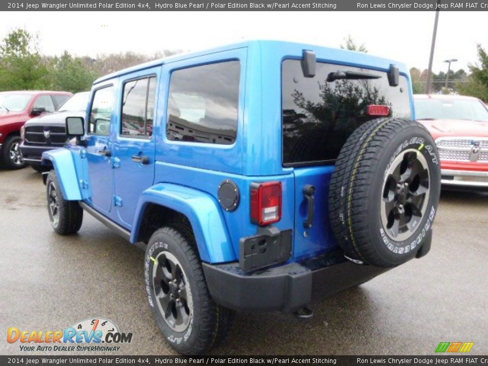 2014 Jeep Wrangler Unlimited Polar Edition 4x4 Hydro Blue Pearl / Polar Edition Black w/Pearl Accent Stitching Photo #8