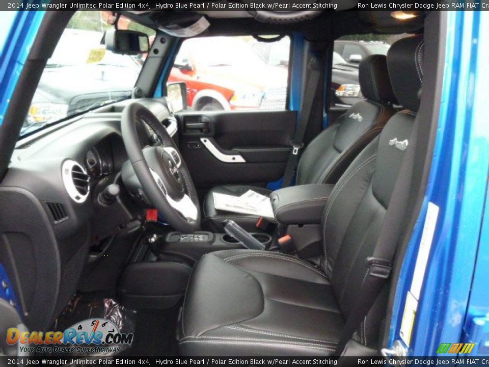 2014 Jeep Wrangler Unlimited Polar Edition 4x4 Hydro Blue Pearl / Polar Edition Black w/Pearl Accent Stitching Photo #10