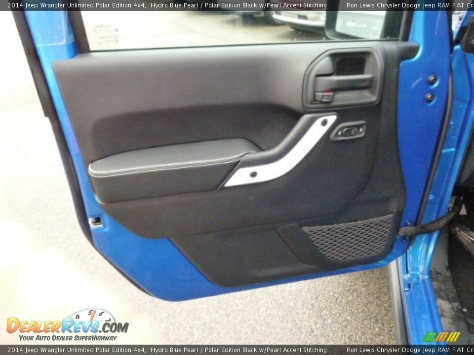2014 Jeep Wrangler Unlimited Polar Edition 4x4 Hydro Blue Pearl / Polar Edition Black w/Pearl Accent Stitching Photo #11