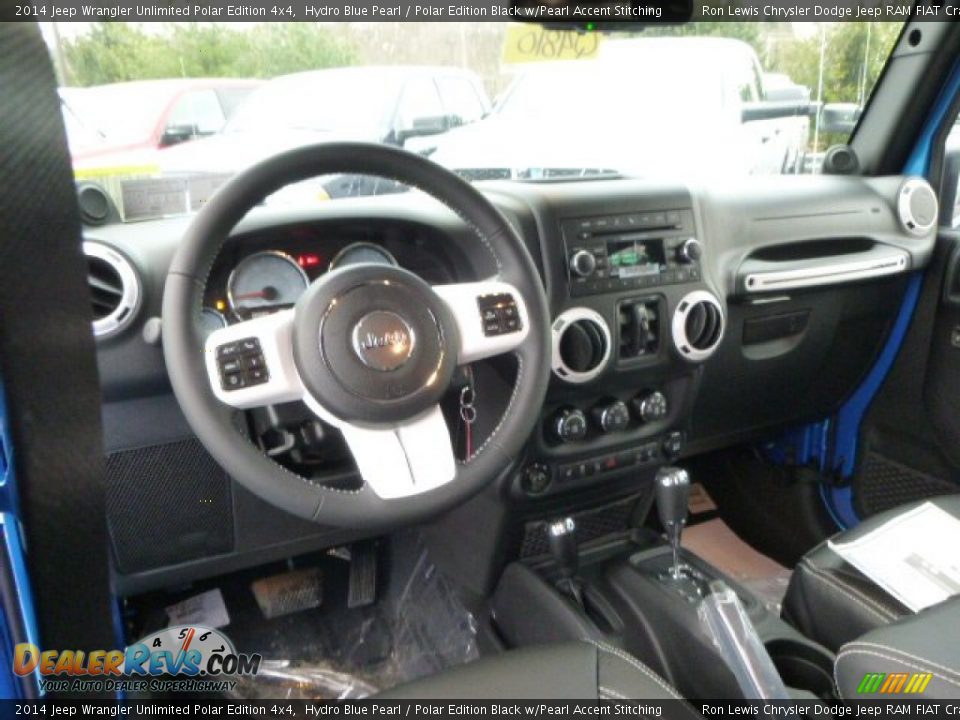 2014 Jeep Wrangler Unlimited Polar Edition 4x4 Hydro Blue Pearl / Polar Edition Black w/Pearl Accent Stitching Photo #15