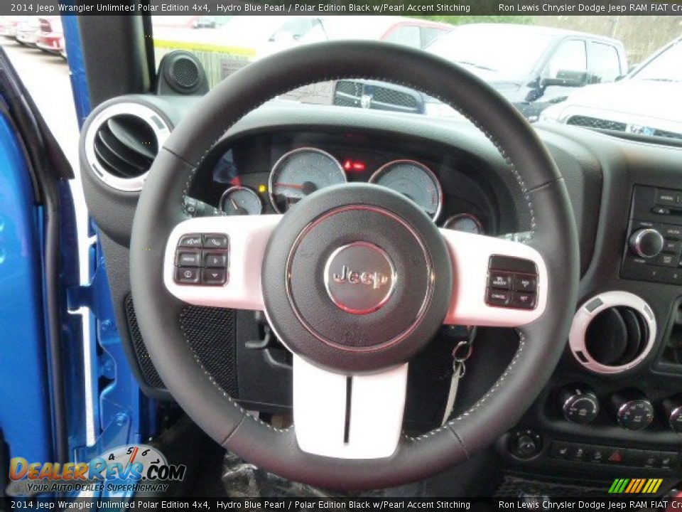 2014 Jeep Wrangler Unlimited Polar Edition 4x4 Hydro Blue Pearl / Polar Edition Black w/Pearl Accent Stitching Photo #19