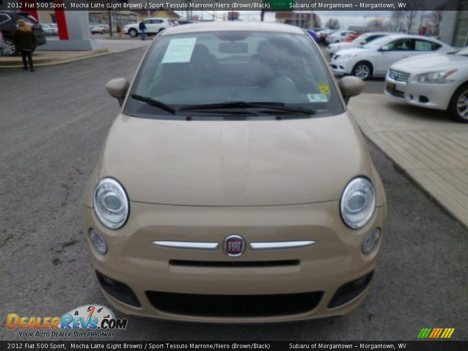 2012 Fiat 500 Sport Mocha Latte (Light Brown) / Sport Tessuto Marrone/Nero (Brown/Black) Photo #2