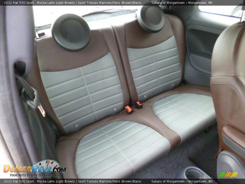 2012 Fiat 500 Sport Mocha Latte (Light Brown) / Sport Tessuto Marrone/Nero (Brown/Black) Photo #5