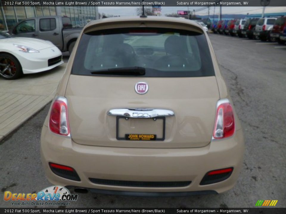 2012 Fiat 500 Sport Mocha Latte (Light Brown) / Sport Tessuto Marrone/Nero (Brown/Black) Photo #10