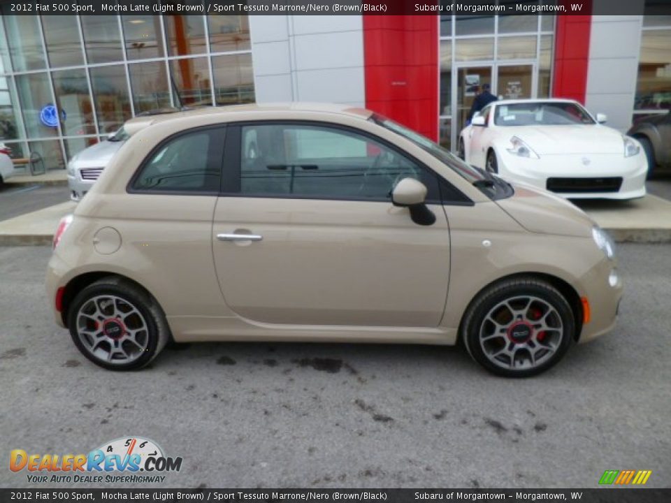 2012 Fiat 500 Sport Mocha Latte (Light Brown) / Sport Tessuto Marrone/Nero (Brown/Black) Photo #12