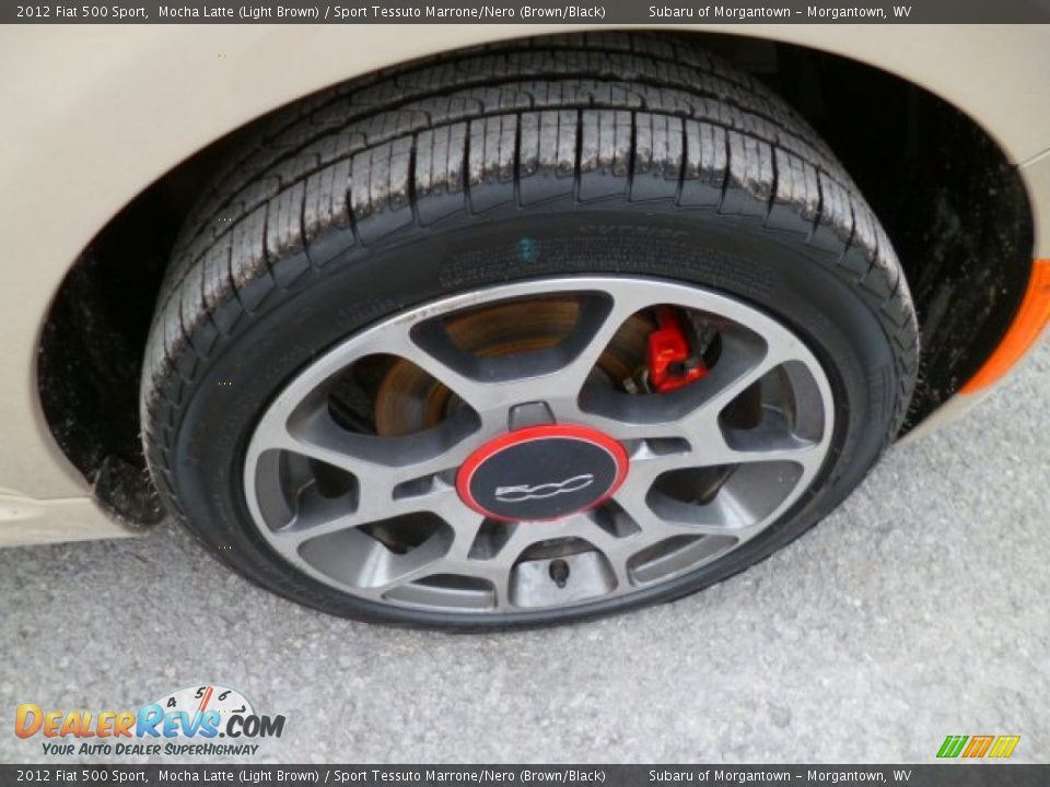 2012 Fiat 500 Sport Mocha Latte (Light Brown) / Sport Tessuto Marrone/Nero (Brown/Black) Photo #13
