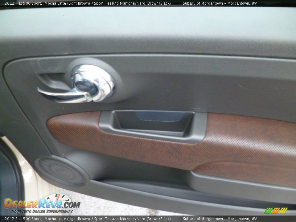 2012 Fiat 500 Sport Mocha Latte (Light Brown) / Sport Tessuto Marrone/Nero (Brown/Black) Photo #14