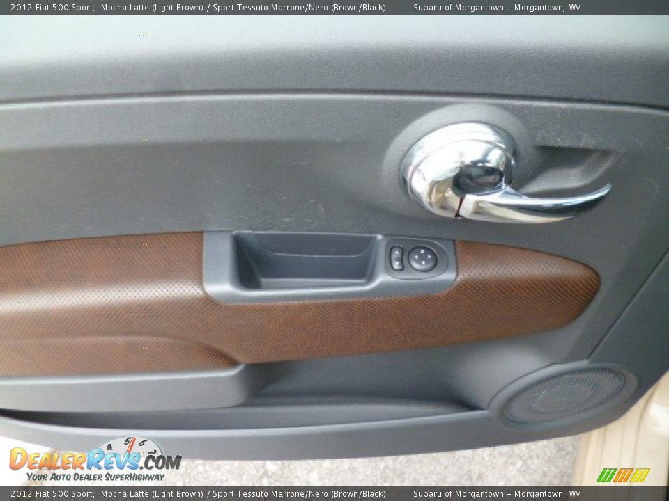 2012 Fiat 500 Sport Mocha Latte (Light Brown) / Sport Tessuto Marrone/Nero (Brown/Black) Photo #17