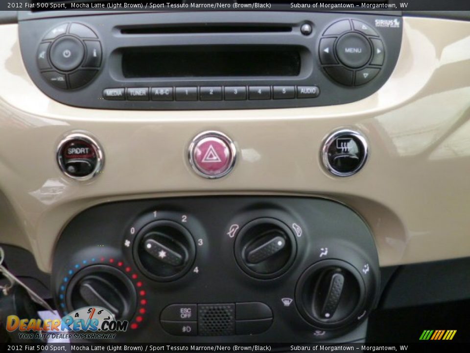 2012 Fiat 500 Sport Mocha Latte (Light Brown) / Sport Tessuto Marrone/Nero (Brown/Black) Photo #19